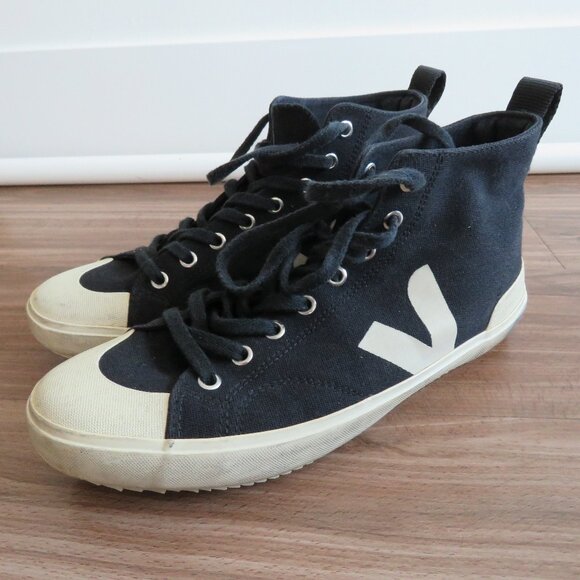 VEJA Nova HT Canvas Nautico Pierre High Top Sneakers Shoes - Men's Size US 9 - Picture 2 of 15